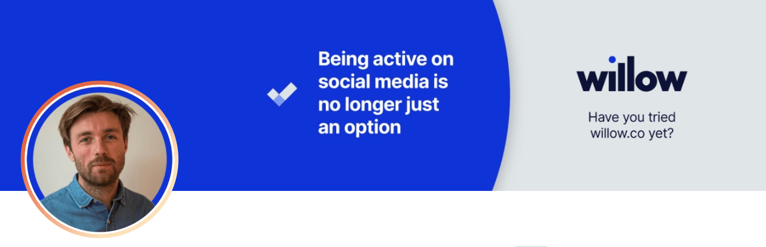 LinkedIn banner example with branding