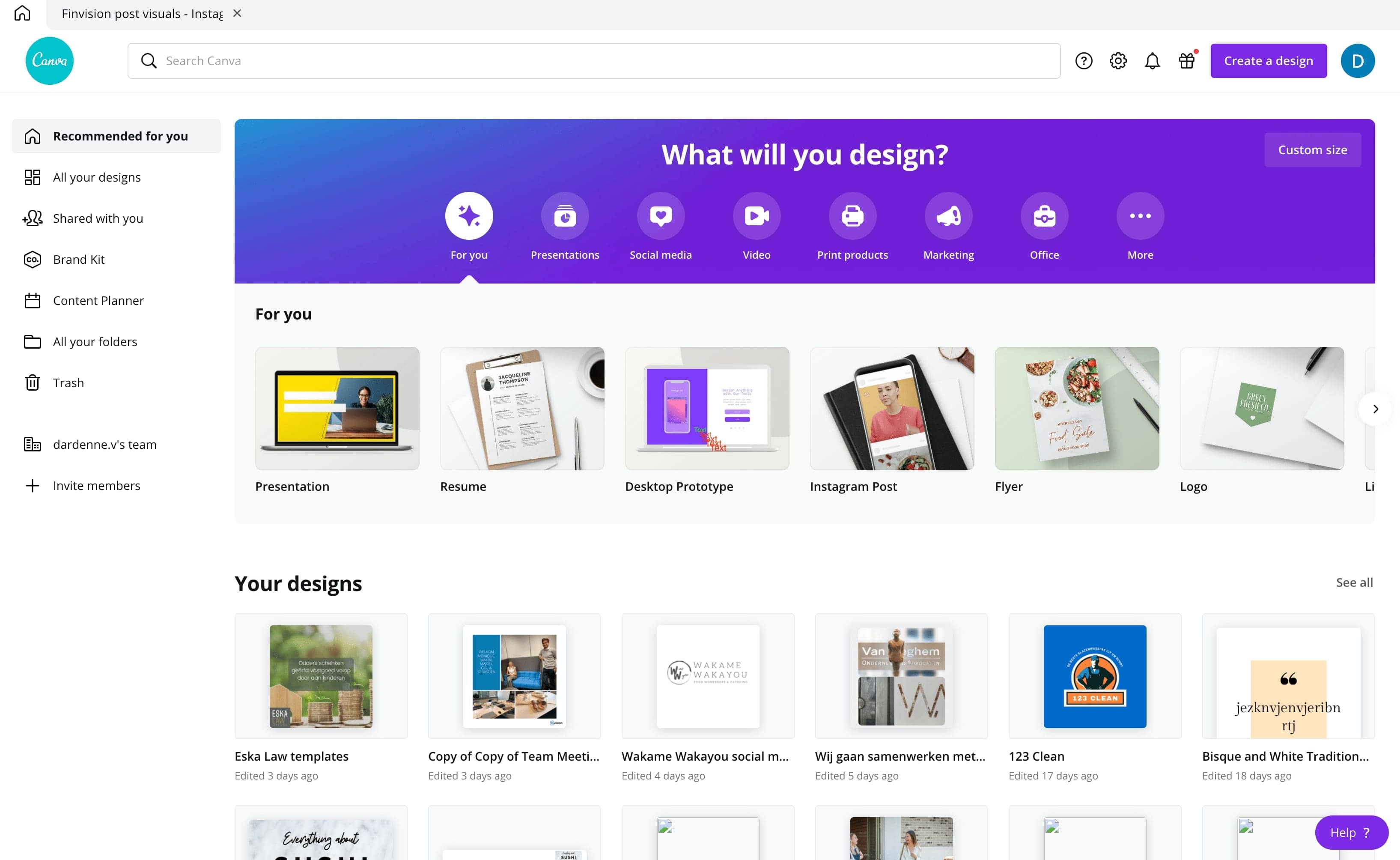 Overview of Canva tool