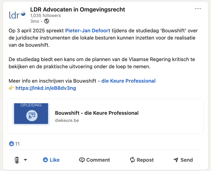 LDR promote a lecture by one of their lawyers