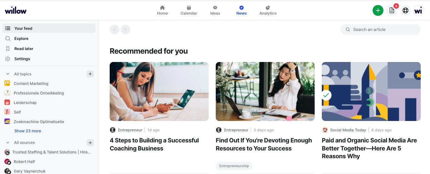 adding sources and topics screenshot 1